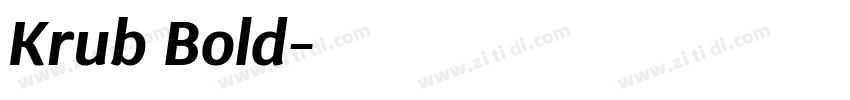 Krub Bold字体转换